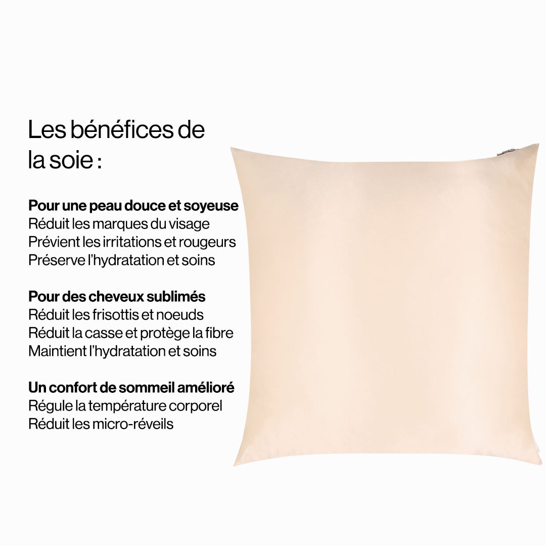 Taie d'oreiller en pure soie