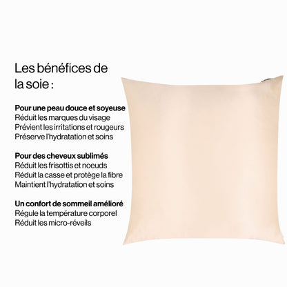 Taie d'oreiller en pure soie