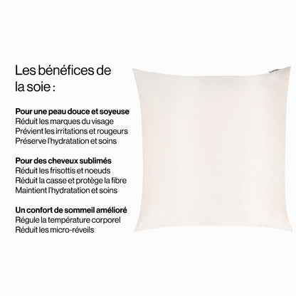 Taie d'oreiller en pure soie