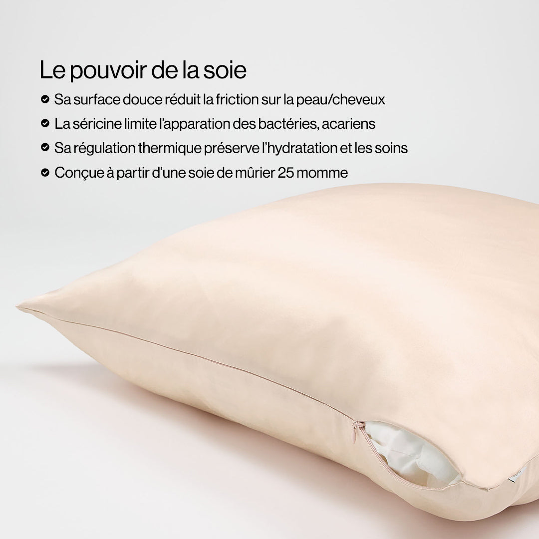 Taie d'oreiller en pure soie