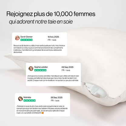 Taie d'oreiller en pure soie